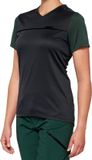 100% Ridecamp Jersey à manches courtes pour femmes - Charcoal/Forest Green