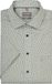 OLYMP Luxor comfort fit overhemd - korte mouw - dobby - wit met olijfgroen bloemetjes dessin