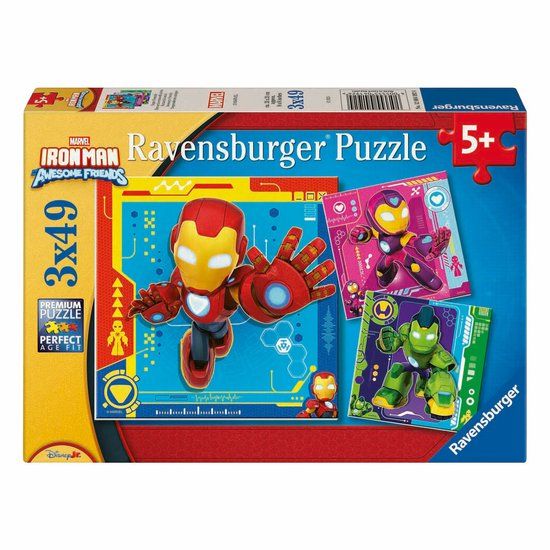 Ravensburger Iron Man & His Awesome Friends legpuzzel - 3x49 stukjes