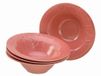 CreaTable, 21669, serie Gourmet rood, 4-delige serviesset, pastaborden van porselein