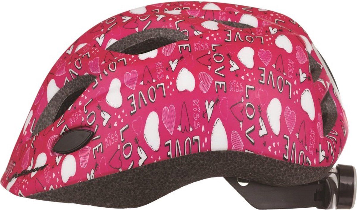 Polisport Kinderhelm With Love S (52-56 cm) - roze - met led verlichting