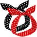 Dailygoody - Rouge à pois blancs Nylon Enfants Hommes S Rétro Bandeau à pois