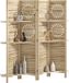 HOMCOM Paravent - Bois de paulownia - 160x1,8x170cm - Bois naturel