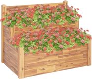 vidaXL Plantenbak 2-laags 110x75x84 cm massief acaciahout