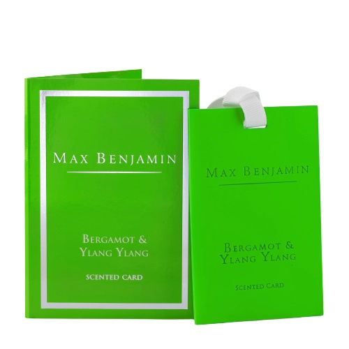 Max Benjamin geurkaart Bergamot & Ylang Ylang 10 cm papier groen