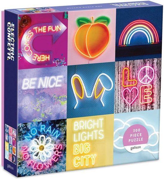 Galison Electric Confetti Neon 300Pc Puzzle