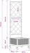 vidaXL Tuinsteker met schutting en wielen Grijs 40 x 40 x 131,5 cm PP