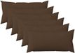 vidaXL Kussensloop 6 st heerlen bruin 40 x 80 cm stof