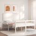 Maison Exclusive - Lit pour personnes âgées, blanc, Small Double, bois massif