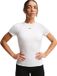 Nike One Fitted Dames Training Shirt Wit-zwart Maat L