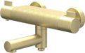 IVY Pact Robinet de thermostat de bain apparent avec bec de bain rétractable et inverseur - Or mat brossé PVD