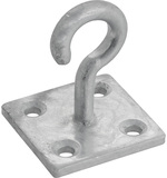 Haak op plaat vuurverzinkt 50x50x5mm