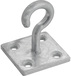 Haak op plaat vuurverzinkt 50x50x5mm