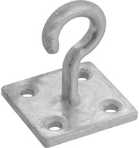 Haak op plaat vuurverzinkt 50x50x5mm