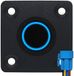 ProRide Interrupteur à bouton-poussoir en métal Panneau encastrable 12V OFF-(ON) - 19mm - avec câble de connexion - Étanche aux éclaboussures - 12V/24V - Indicateur LED Bleu