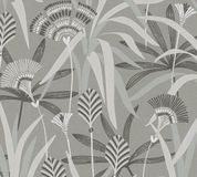 A.S. Création French Affair Vliesbehang Bloemen Retro Grijs Blauw Groen 53cm x 1005cm