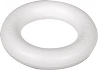 Merkloos Piepschuim ring - wit - 15 cm