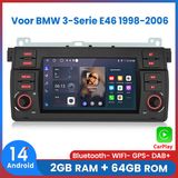 Awesafe Autoradio - 7 inch IPS Scherm - Geschikt Voor BMW 3-Serie E46 1998 t/m 2006 - RAM 2GB + ROM 64GB - Draadloos Apple Carplay & Android Auto - Bluetooth & Wifi - Radio Scherm