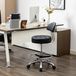 Chaise de bureau, réglable en hauteur 20-27 pouces, noir, avec roulettes silencieuses
