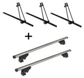 ORION 3x porte-vélos + barres de toit/rails VDP LION2 compatibles avec Audi A4 (B9/8W) Allroad (5 portes) à partir de 15 ans