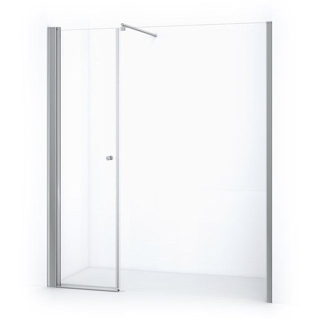 Maxaro Douchewand met Draaideur Zircon Comfort 190cm Chroom - 6095818123137