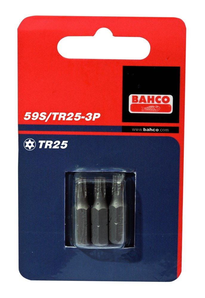 Bahco 59S/TR30-3P x3 bits t30h 25mm 1/4\" dr standard