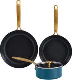 Combekk Element Expert set de cuisine 4 pièces - sans PFAS - 100% aluminium recyclé - Revêtement antiadhésif céramique - Bleu