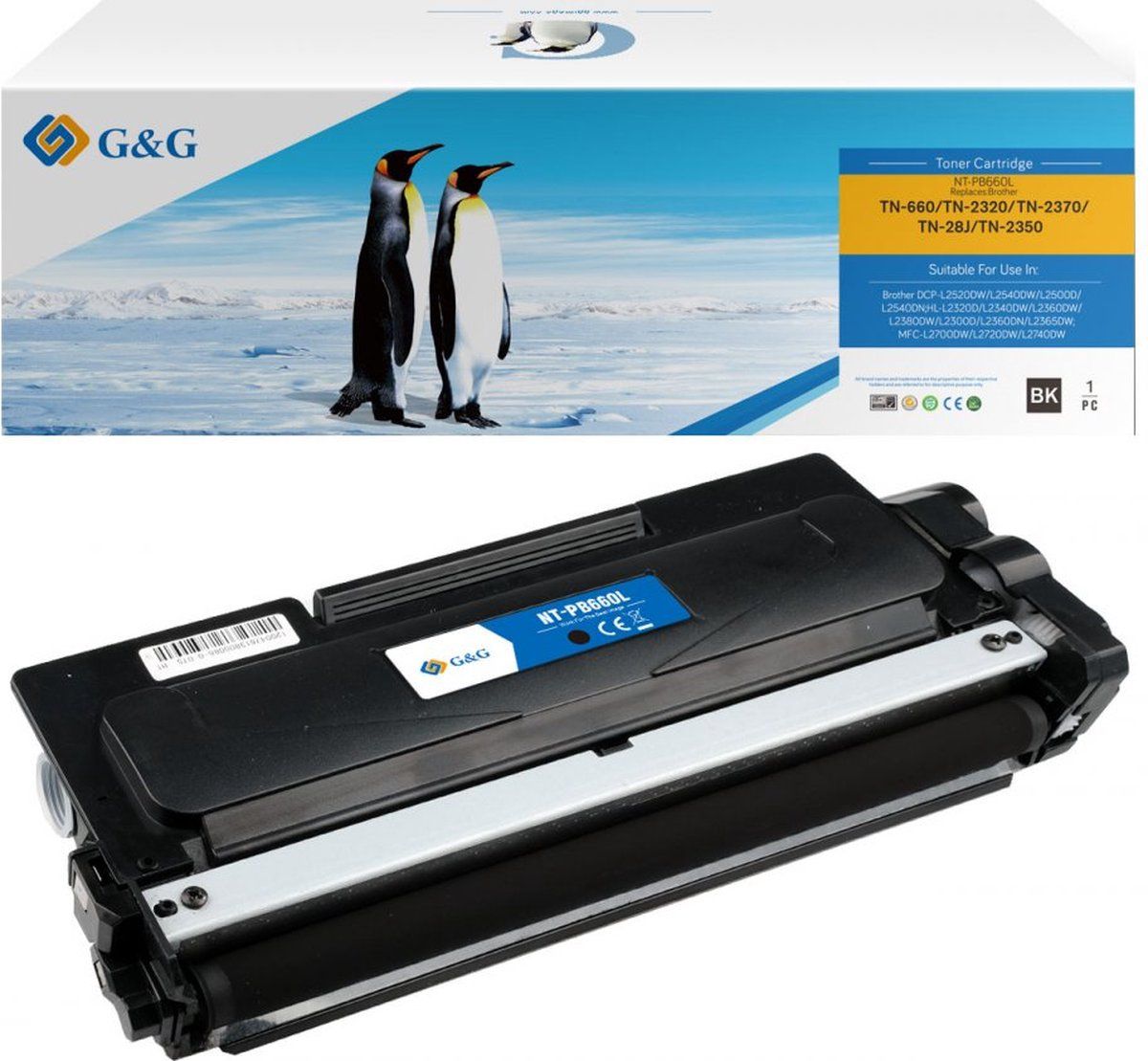 G&G Huismerk XL Toner Alternatief voor Brother TN-2320 - Zwart