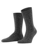 FALKE Lhasa Rib eenkleurig wol kasjmier sokken heren grijs - maat 39-42