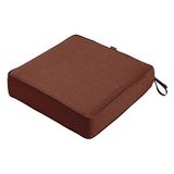 Classic Accessories Montlake Waterbestendig 60 x 60 x 5 cm vierkant zitkussen voor buitenmeubels, stoelkussen voor terrasmeubilair, heide-henna-rood, outdoor kussenhoes