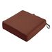 Classic Accessories Montlake Waterbestendig 60 x 60 x 5 cm vierkant zitkussen voor buitenmeubels, stoelkussen voor terrasmeubilair, heide-henna-rood, outdoor kussenhoes