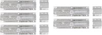 Alberts 835675 deurgrendel | met knopgreep, met lus | galvanisch verzinkt, gechromateerd | 200 x 57 mm | Set van 5