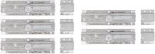 Alberts 835675 deurgrendel | met knopgreep, met lus | galvanisch verzinkt, gechromateerd | 200 x 57 mm | Set van 5