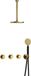 Hotbath Cobber - CB7067 - Inbouw Regendoucheset - Geborsteld Messing PVD - 2 Stopkranen - Thermostatisch - Plafondbuis 30 cm - Hoofddouche 200 mm - Ronde Handdouche 3 Standen - Waterbesparend