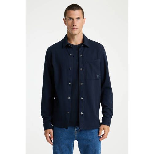 CHASIN' Overshirt met textuur donkerblauw