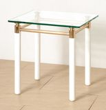 Haku Bijzettafel 42 x 42 x 44 cm Wit-Goud