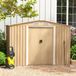 COSTWAY Metalen tuinhuis 7m³ met Schuifdeur en Ventilatiegaten