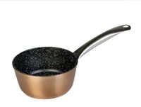 WECOOK! Professionele inductiekookpan, 16 cm, milieuvriendelijke antiaanbaklaag zonder PFOA, gesmeed aluminium, koperkleur