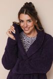 Pastunette - Badjas - Purple Pebbles - Fleece - Paars - Maat XL