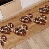 PETTI Artigiani Italiani - Keukentapijt, loper voor keuken, antislip en wasbaar, 52 x 140 cm, chocoladedesign, 100% Made in Italy