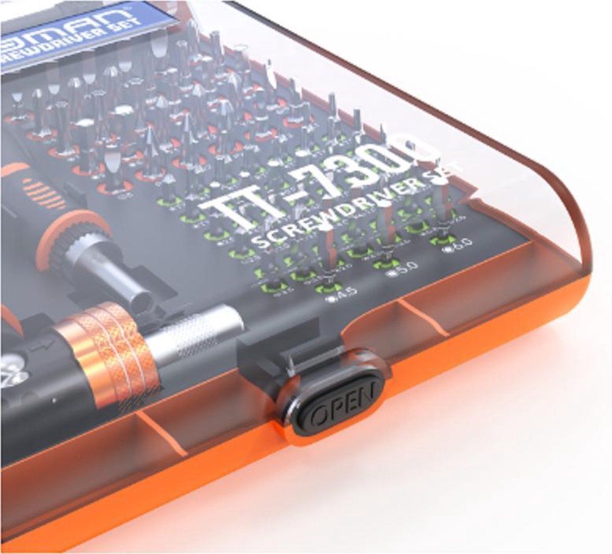 Tomantools Toman TT-7300 Toolkit 73 delig Schroevendraaier Gereedschapsset