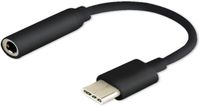 Savio USB-C Male naar 3.5mm Jack Female Kabeladapter - 0.12m - Transparant