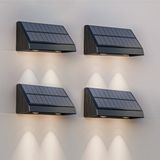 HOFTRONIC 4x Solar Wandlamp Zwart Up and Down IP54 3000K