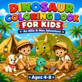 Dinosaur Allie & Max Dinosaur Coloring Book for Kids Ages 4-8