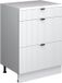 Vicco Uitbreidingscommode Rion, Witte golf/Wit, 60 x 46 cm zonder schuine kant met 3 lades