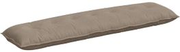 vidaXL Coussin de dossier taupe 200 x 50 cm microfibre tissu