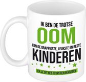 Bellatio Decorations Cadeau koffie/thee mok voor oom - groen - trotse oom - 300 ml