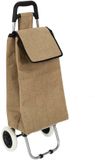 ENTRE Trendoz Boodschappentrolley Shopping - jute beige - 31 x 26 x 95 cm - 50 liter