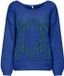 Only Trui Onlalyssa Life Ls Emb O-neck Knt 15353247 Surf The Web/medium Gre Dames Maat - S