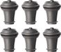 Vacu Vin Wijnstoppers Set van 6 – Reserve Afsluitdoppen voor Wine Saver – Herbruikbaar – Grijs